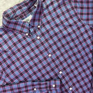 Jack Spade Mens Shirt XL Purple Blue Plaid Bleecker Street Cotton Button Down